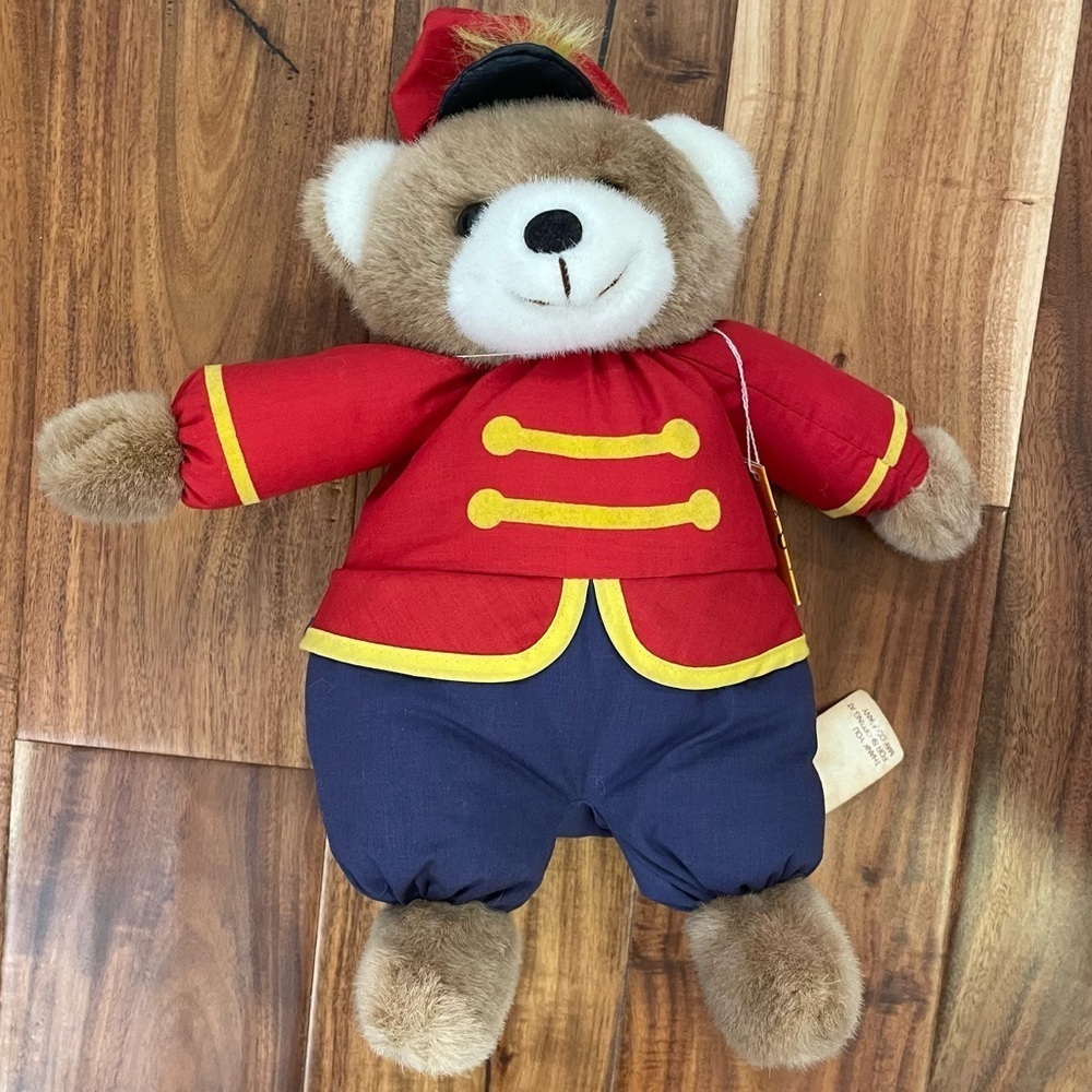 Vintage 1989 Prestige Toy Corp Toy Soldier Teddy Bear Plush 12” With Tags. - Picture 6 of 16